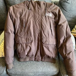Women’s brown North Face winter jacket